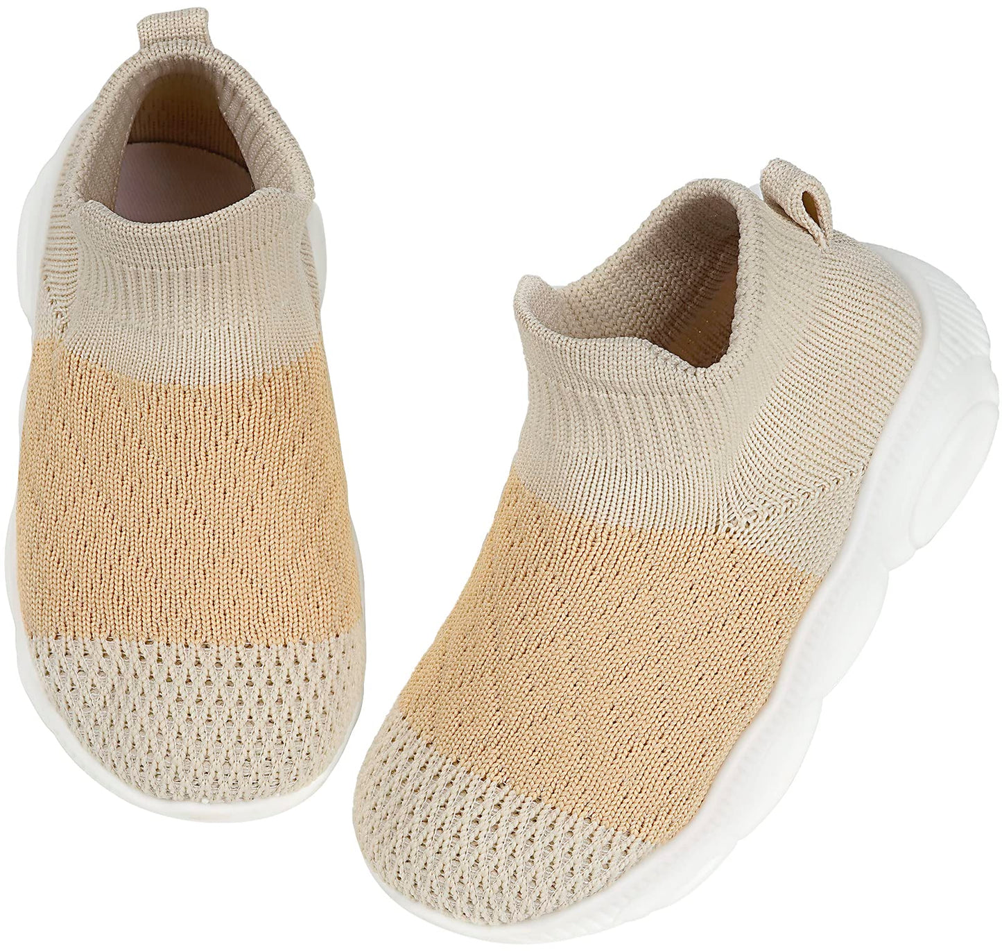 Baby Socks Boys Girls Breathable Walking Shoes Toddler Slippers Infant Shoes Toddle Sneaker With Soft Rubber Sole,Khaki-1