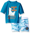 Osh Kosh Baby Boys' Beware Of Sharks Short Sleeve Rash Guard Set, Turquoise, 24 Months