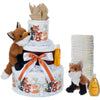 Lil' Baby Cakes Fox Diaper Cake - Adorable Fox-Themed Baby Boy Gift With Size 1 Diapers - Perfect For Baby Showers With Fox Plus