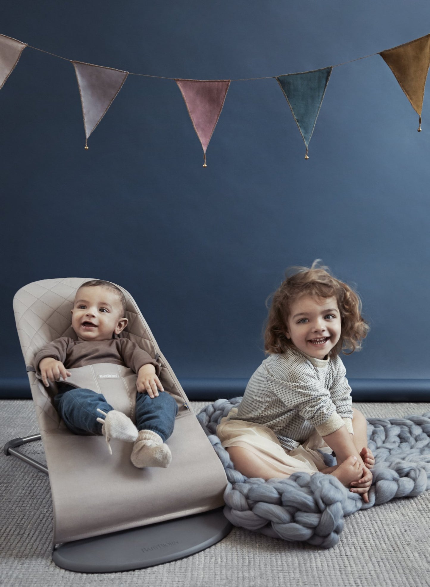 Babybjrn Bouncer Bliss, Sand Gray, Cotton (006017Us)