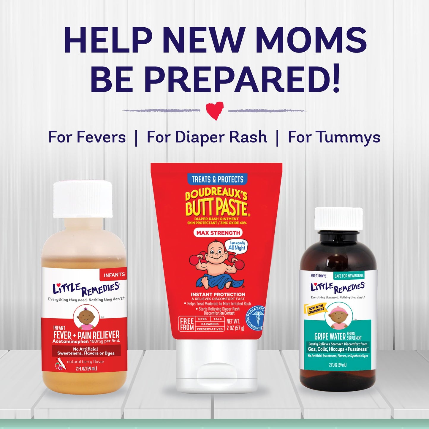 Little Remedies, New Baby Essentials Kit, 6 Newborn Essentials, Saline Nasal Spray, Gas Relief Drops, Gripe Water, Fever Relieve