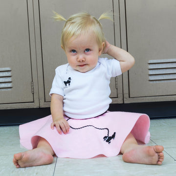 Hip Hop 50'S Shop Baby And Toddler Poodle Skirt (Light Pink, Baby)