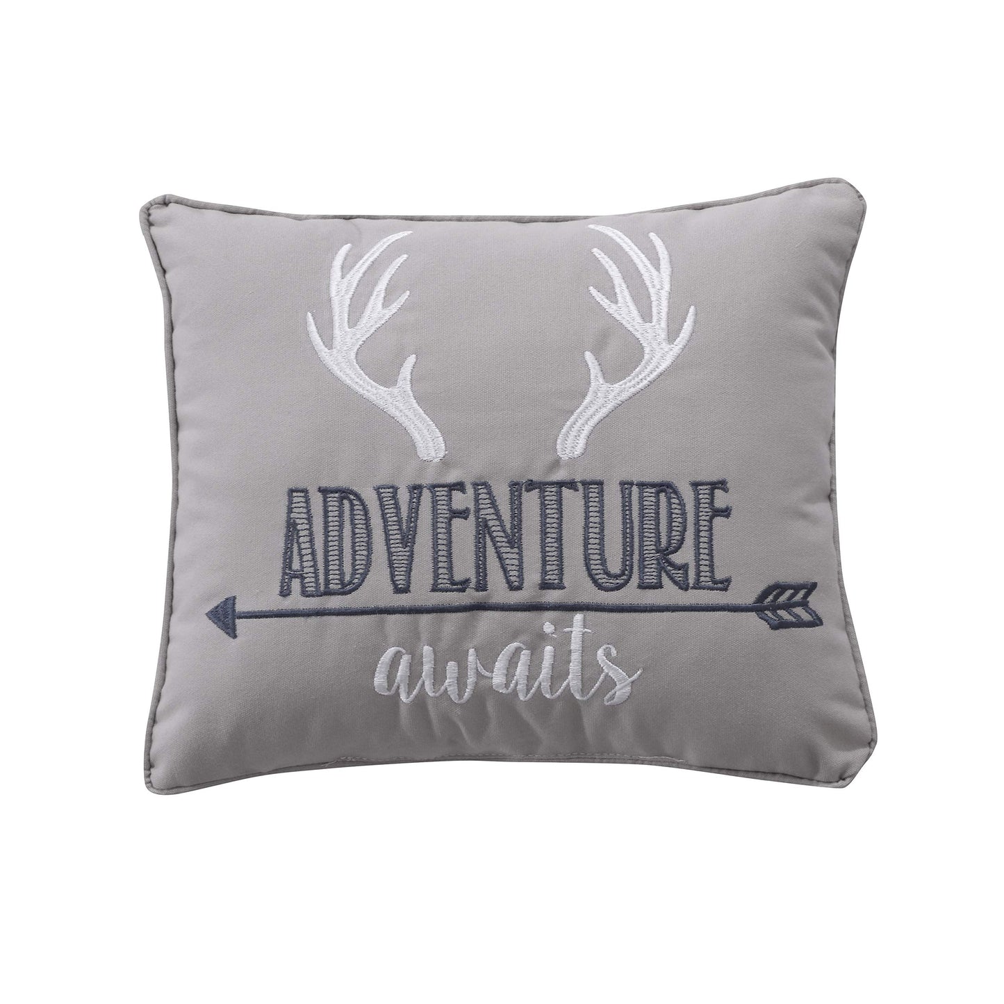 Levtex Baby Trail Mix 5Pc Woodland - Animals - Blue, Grey, White - Toddler Set - Kids Bedding - Reversible Quilt, Fitted Sheet,