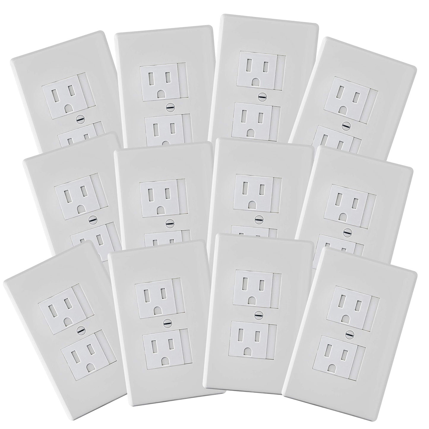 Safety Innovations Self-Closing Babyproof Outlet Covers - (For Center Screw Outlets Only) An Alternative To Wall Socket Plugs Fo
