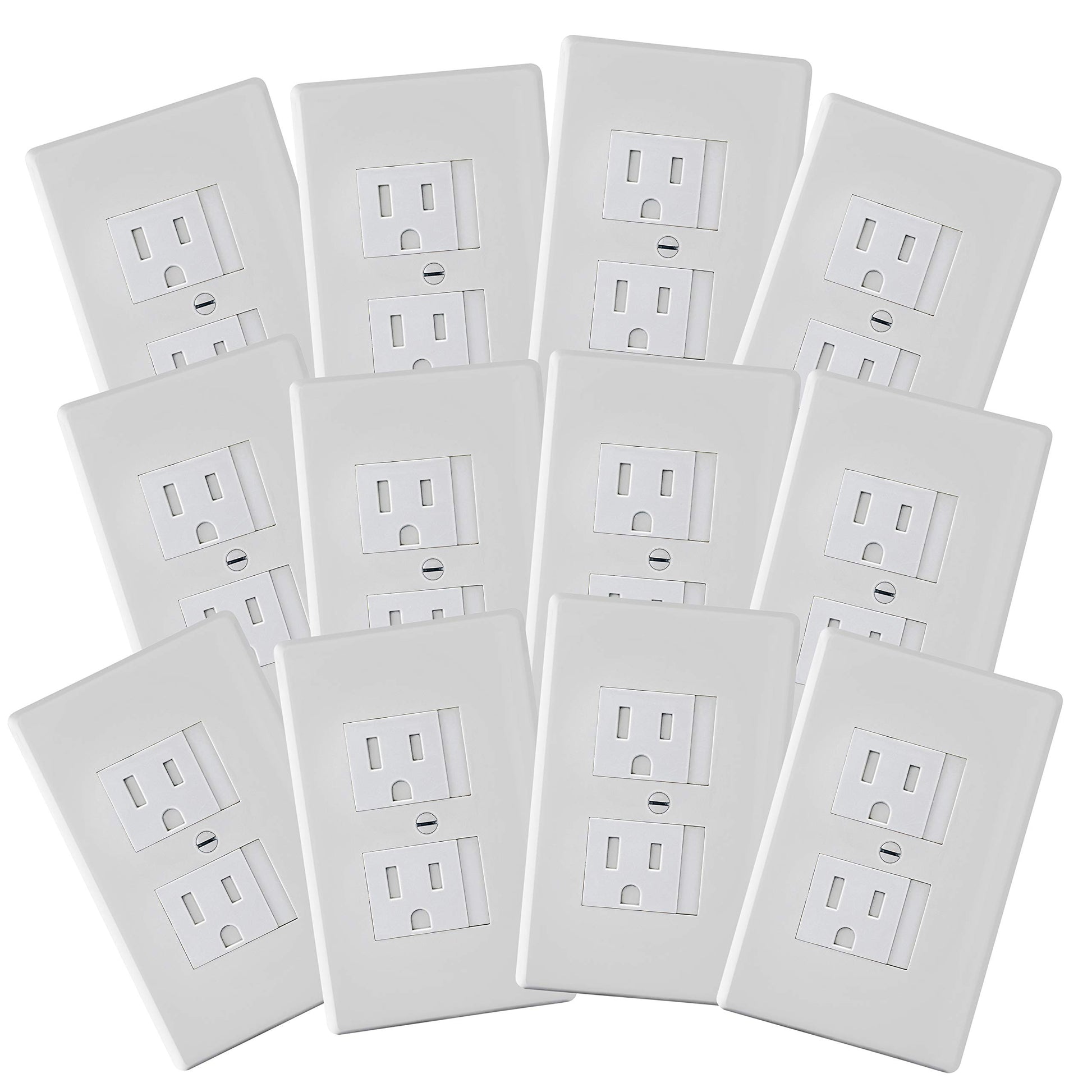 Safety Innovations Self-Closing Babyproof Outlet Covers - (For Center Screw Outlets Only) An Alternative To Wall Socket Plugs Fo