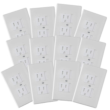 Safety Innovations Self-Closing Babyproof Outlet Covers - (For Center Screw Outlets Only) An Alternative To Wall Socket Plugs Fo