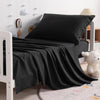 Ntbay Toddler Sheet Set - 3-Piece Microfiber Crib Sheet Set - Flat Sheet, Fitted Sheet, Pillowcase - Solid Toddler Bedding, Blac