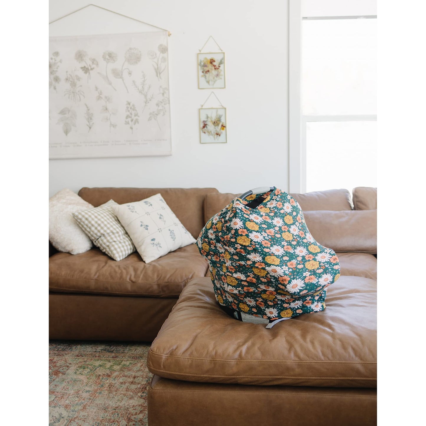 Konssy Baby Car Seat Covers- Multi-Use Carseat Canopy For Babies, Stretchy Infant Carseat Cover Boy, Shower Gifts For Unisex Boy