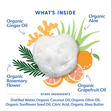 Motherlove Baby & All Soap (7.1 Oz) Gentle Foaming All-Purpose Castile Soap Made With Organic Ingredients - Refreshing Ginger Gr