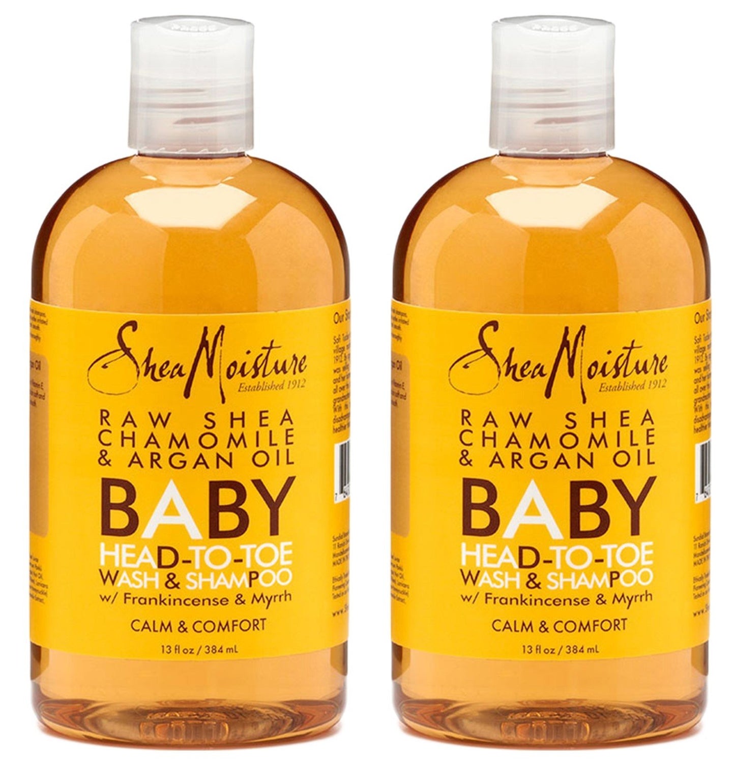 Shea Moisture Baby Shampoo & Wash 13 Ounce Chamomile & Argan Oil (384Ml) (2 Pack)