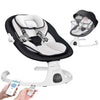 Electric Baby Swings For Infants To Toddler Baby Swing With 5-Speed 3-Seat Positions 5-Point Carabiner,With Bluetooth Music 10-P