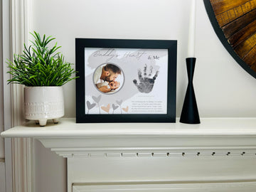 Baby Child Keepsake Handprint Frame For Daddy With Poetry - Loving Gift For Dad For Christmas, Father'S Day, Birthday- Made In U