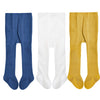 Epeius Baby Tights Newborn Girl Seamless Cable Knit Leggings Cotton Stockings Footed Pants Pantyhose 0-3 Months,White/Blue/Yello