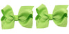 Zoonai 3 Inch Baby Girl Hair Bows Boutique Hair Clip Teens Toddlers Hairpin Headwear - Set Of 2 (Light Green)