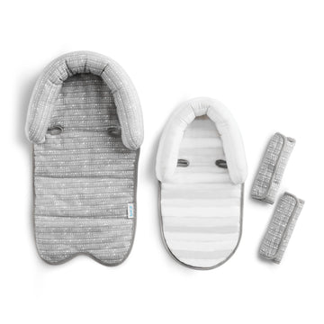 Munchkin Brica Xtraguard Car Seat Head Support For Baby, Includes Strap Covers And Silver-Ion Technology, Dots