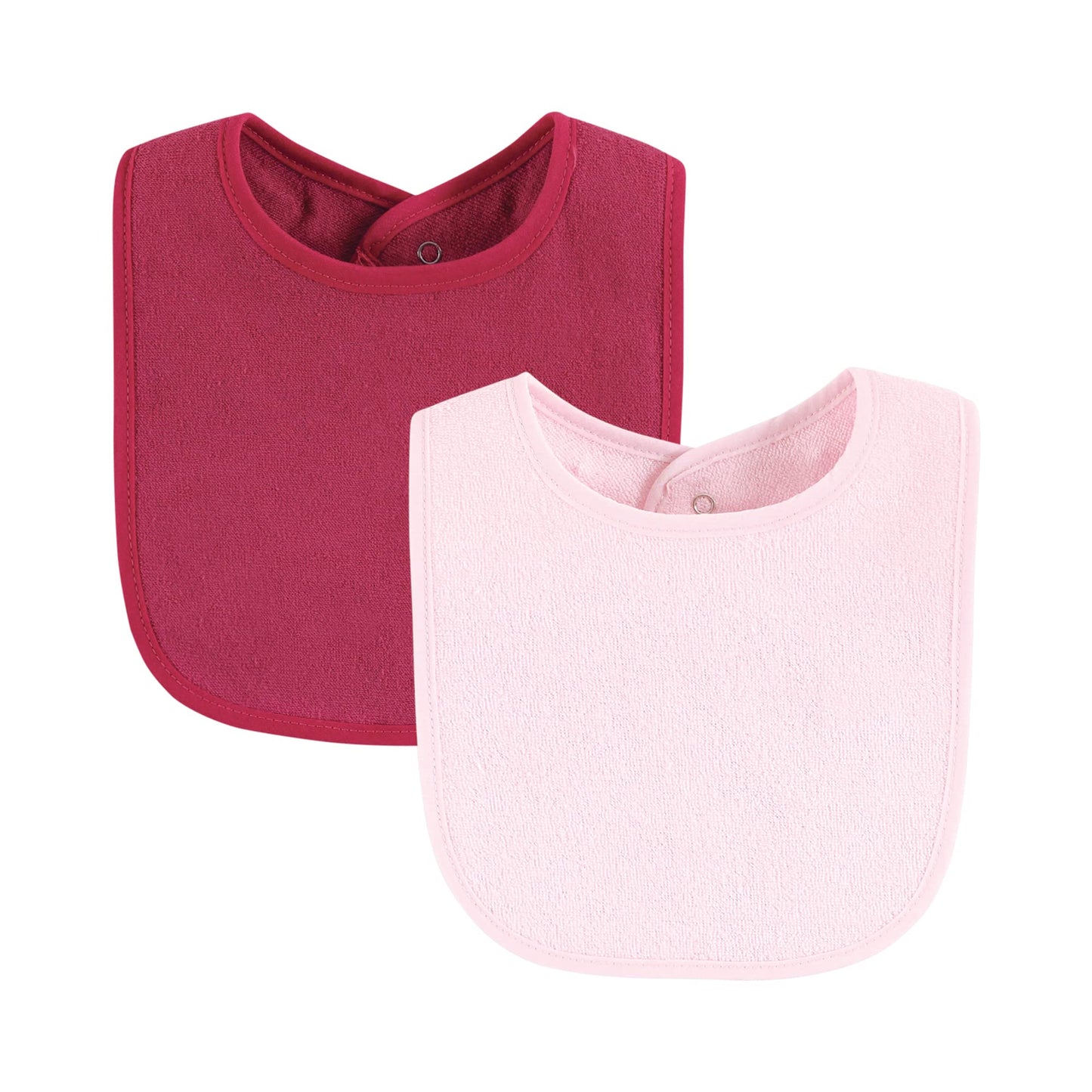 Hudson Baby Unisex Baby Drooler Bib With Waterproof Lining, Pink Blue, Set Of 10, One Size