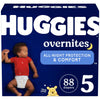 Huggies Size 5 Overnites Baby Diapers: Overnight Diapers, Size 5 (27+ Lbs), 88 Ct