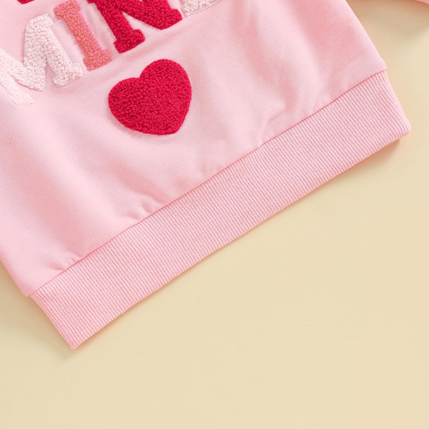 Mozikqin Toddler Baby Girl Valentines Day Outfit Crewneck Sweatshirt Long Sleeve Pullover Sweater Shirt Spring Clothes (Be Mine