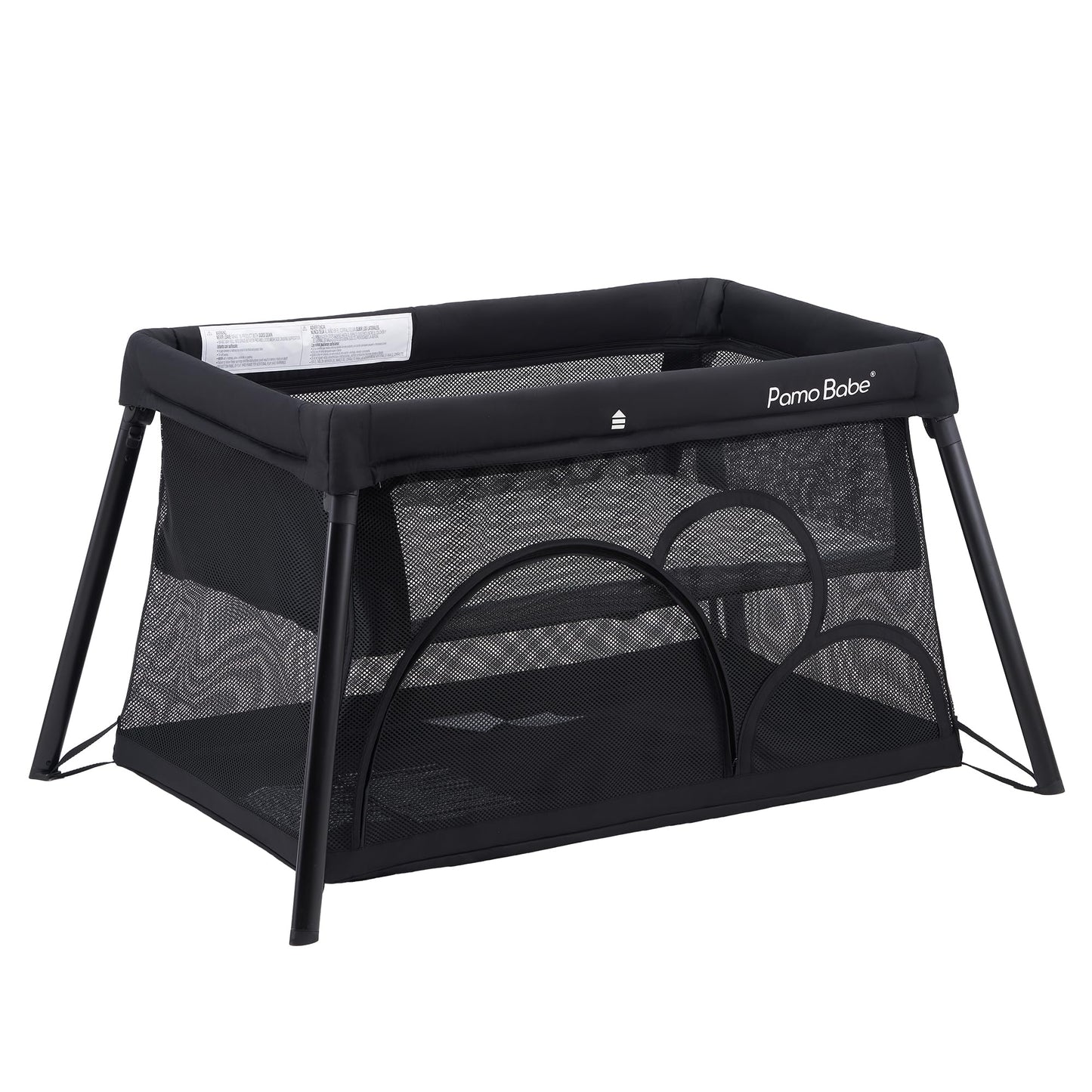 Pamo Babe Travel Crib Lightweight Playpen Baby Playard with Bassinet Portable Mini Playard