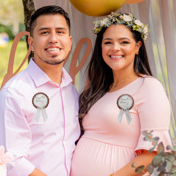 Llama Mama Mommy To Be & Papa Daddy To Be Pin Baby Shower Pin For Parents To Wear, White & Rose Gold Gold, It'S A Girl, It'S A B