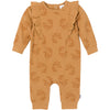 Gerber Baby Girls' Ruffle-Edge Romper, Flower Stamp, 24 Months