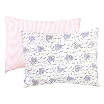 Touched By Nature Unisex Baby And Toddler Organic Cotton Toddler Pillowcase, Girl Elephant, One Size