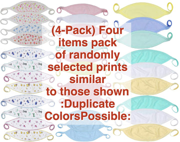 Tobeinstyle Babies' 4-Pack Comfortable Newborn Baby Belly Binder Umbilical Cord Band - Random Assorted Print Boys - One Size