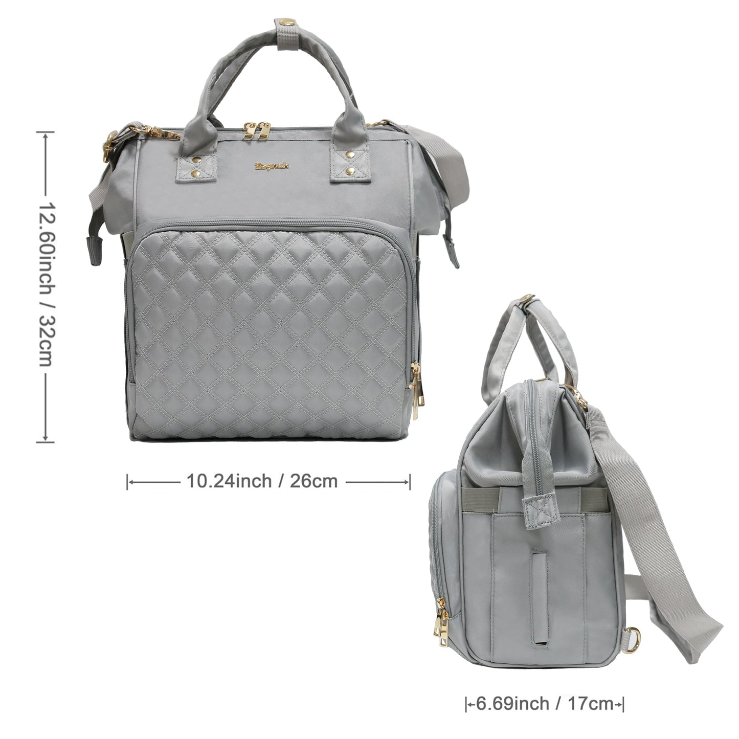 Ezgnuk Small Diaper Bag, Mini Baby Backpack, Multi-Function Waterproof Travel Tote Work Bag