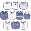 Hudson Baby Unisex Baby Cotton Bibs, Little Mister Handsome, One Size