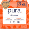 Pura Size 3 Eco-Friendly Diapers (9-20 Lbs) Totally Chlorine Free (Tcf) Hypoallergenic, Soft Organic Cotton, Sustainable, Up To