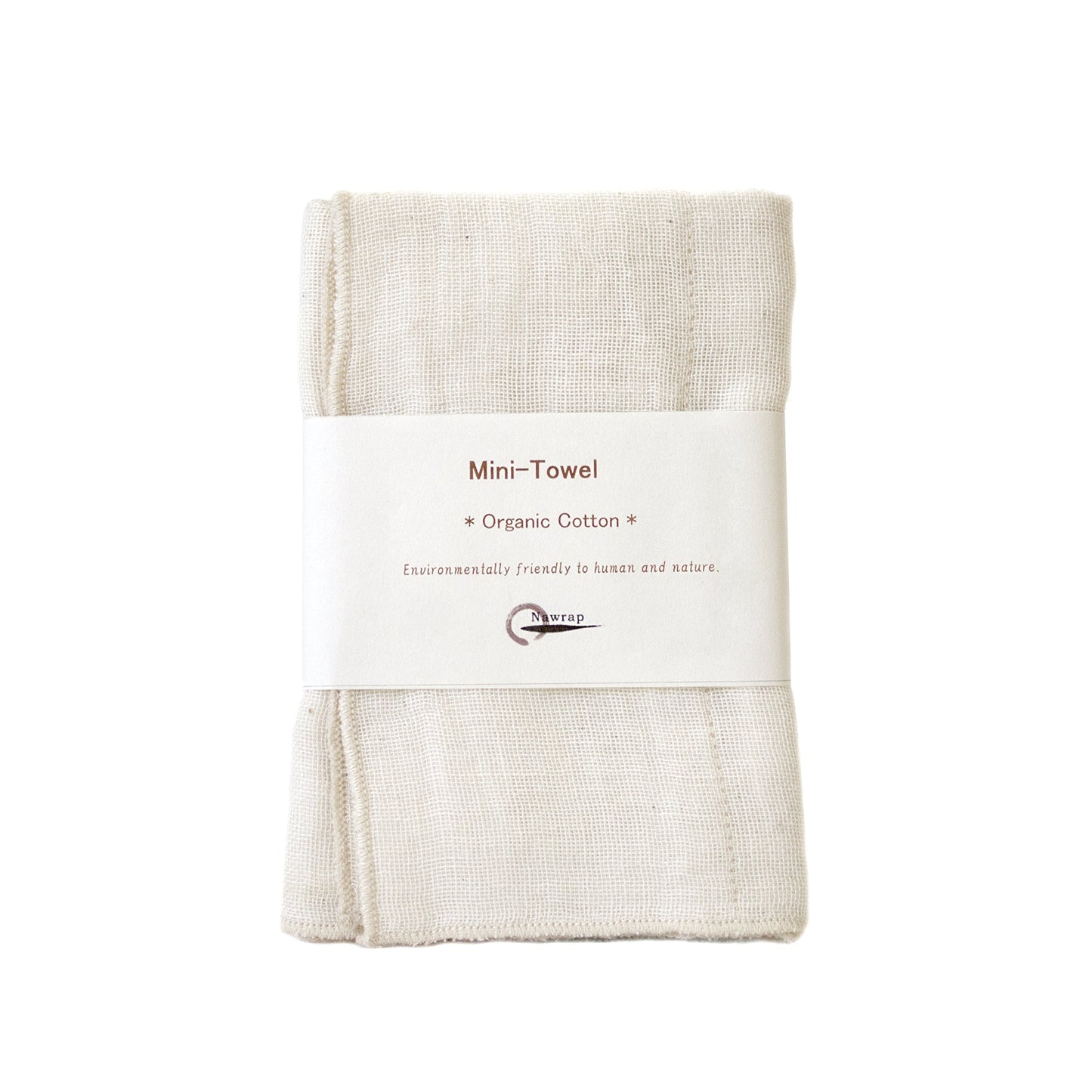 IPPINKA Nawrap 100% Organic Cotton Baby Face Cloth, Durable, Absorbent and Quick-Dry, Ivory