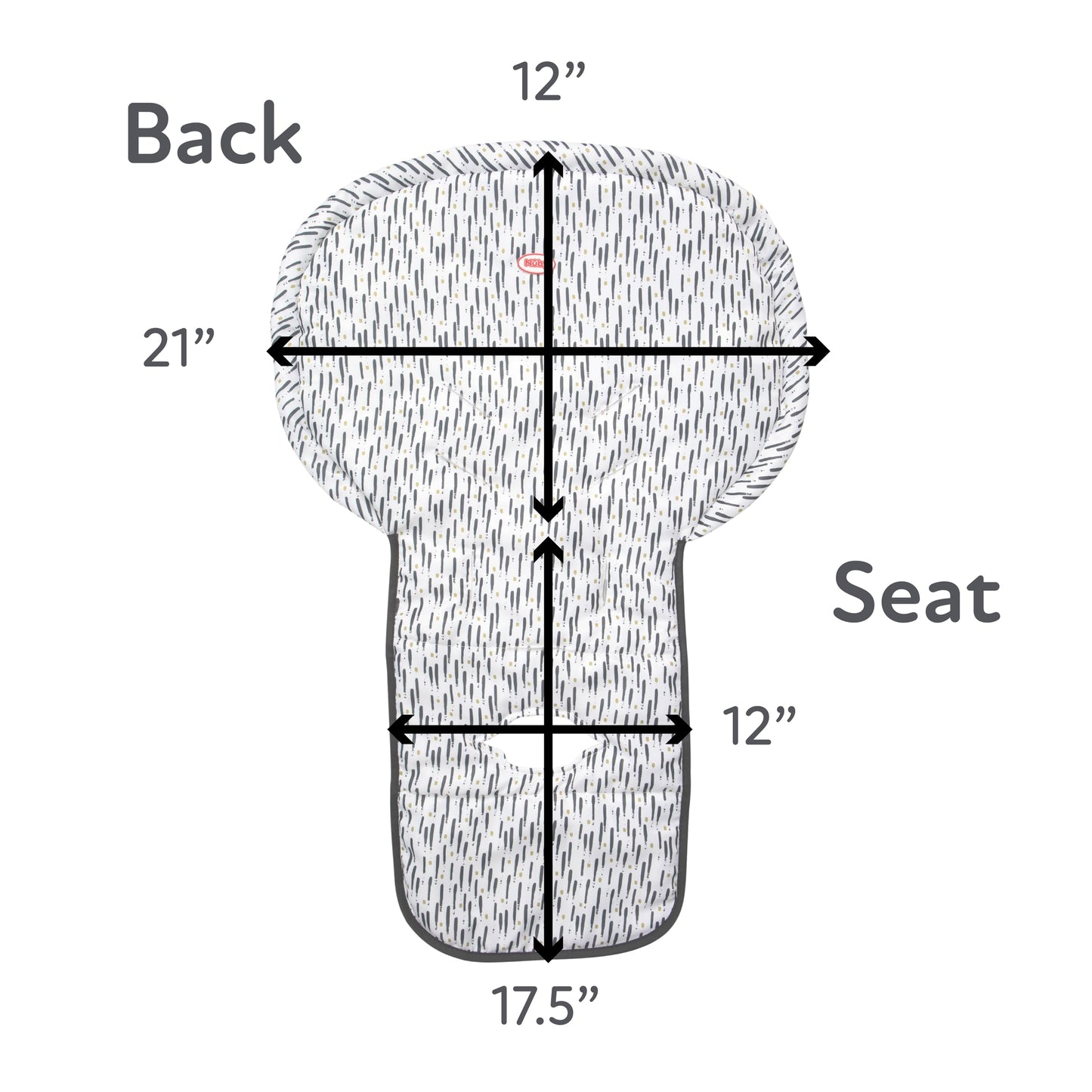 Nuby Baby High Chair Cover - Protects From Spills And Crumbs - Water Resistant For Easy Cleanup - Brush Strokes Print