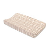 Crane Baby Change Pad Cover, Charlie Farmhouse Quilted Plaid Changing Pad Cover, Neutral Changing Mat Cover, Farmhouse Nursery D