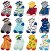 Hycles Toddler Socks With Grip Non-Skid 12 Pairs Baby Kids Sticky Slipper Cotton Crew Socks 3-5T Children/Boy/Girl