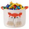 Toy Storage Baskets For Kids Cotton Rope Basket With 3D Fox Decor, Blanket Basket For Living Room Stuffed Animal Storage Basket