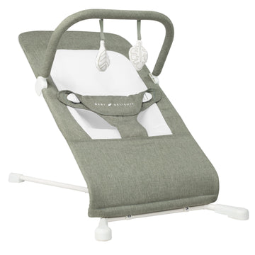 Baby Delight Highland Baby Bouncer | Infant | 0 - 6 Months | 3-Position Recline | Sage Tweed