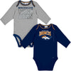 Gerber Unisex Baby Nfl Team 2 Pack Long Sleeve Onesie Bodysuit, Color, 6-12 Months
