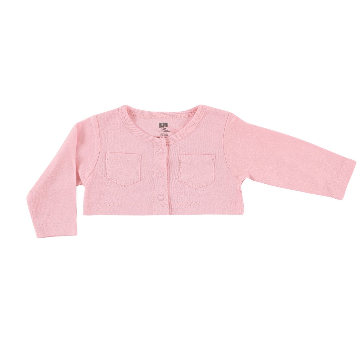 Hudson Baby Girls' Cotton Dress And Cardigan Set, Light Pink Black, 9-12 Months