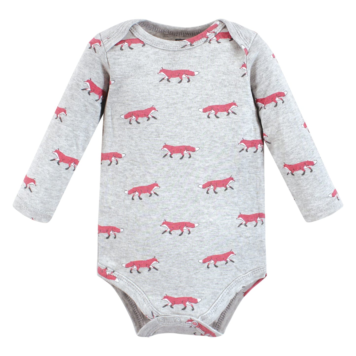 Hudson Baby Unisex Baby Cotton Long-Sleeve Bodysuits, Girl Woodland Animals, 0-3 Months