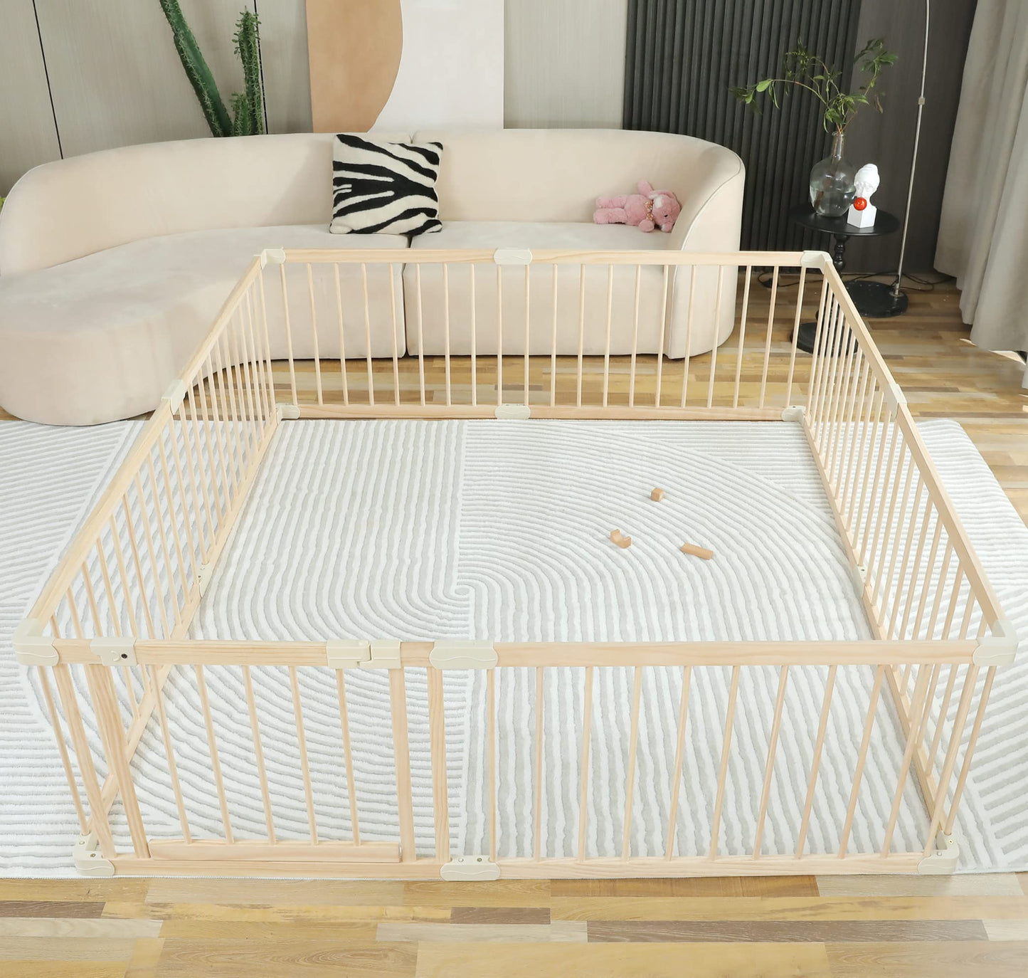 Baby Playpen Play Pen Play Fence Yards Wooden Large,Playpens For Babies And Toddlers Kids Indoor,Baby Play Yards Gym Area,Baby D