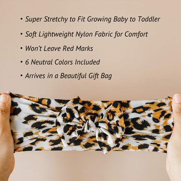 Ueesum Baby Girl Nylon Headbands With Bows Newborn Infant Toddler Headwrap Hair Accessories