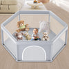 65  65 Inch Stylish Hexagonal Baby Playpen, Soft Play Pen For Babies And Toddlers, Safe Anti-Fall Baby Play Yards, Indoor & Outd