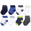 Hudson Baby Unisex Cotton Rich Newborn And Terry Socks, Navy Charcoal, 0-6 Months