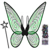 U-Zomir Fairy Costume Wings For Women Girls, Sparkle Black Fairy Butterfly Wings Halloween Costume Dress Up Christmas Birthday P