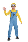 Disguise Bob Minions Costume for Kids, Official Minion Jumpsuit Outfit with Goggles and Hat, Classic Size Medium (7-8)
