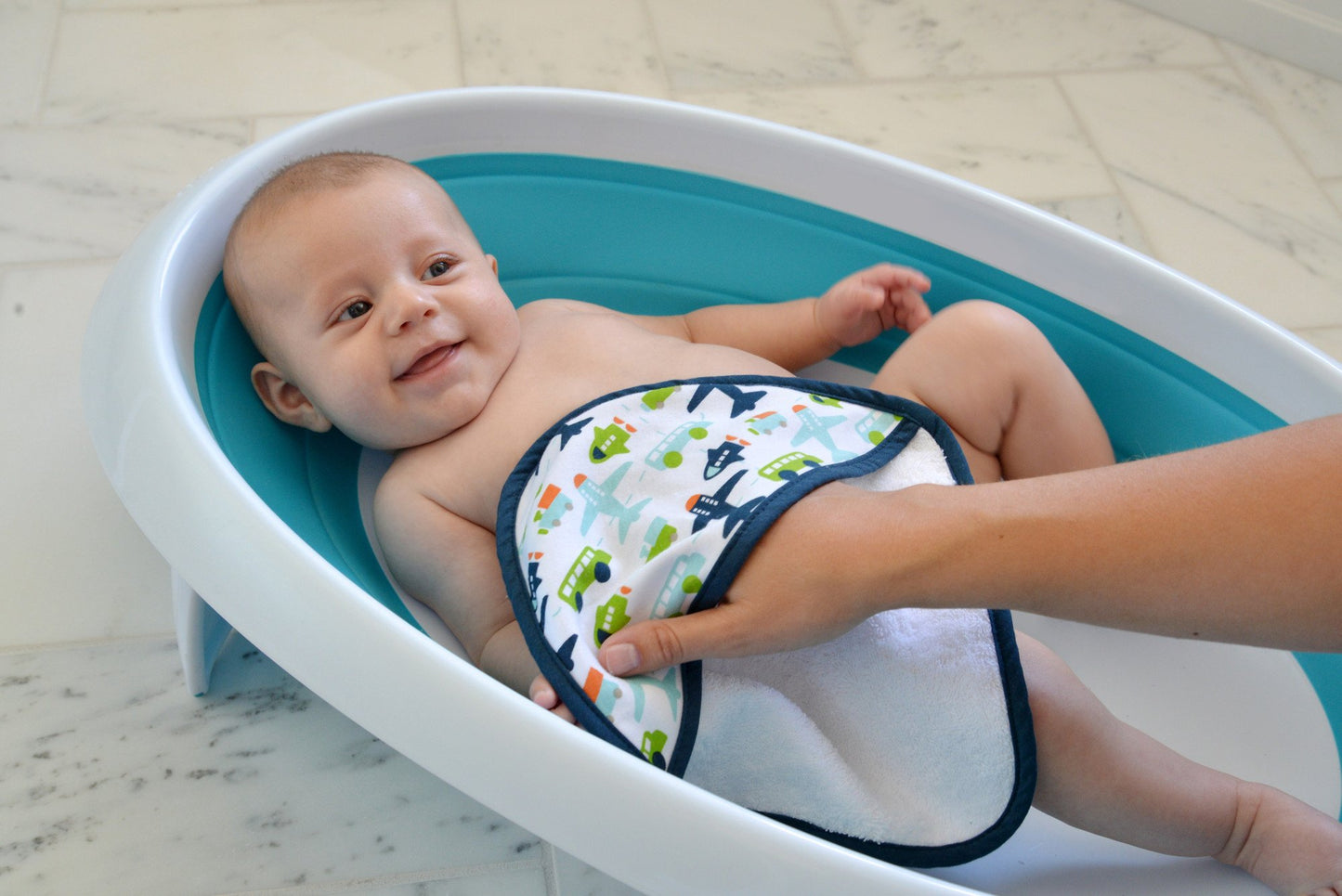 Jj Cole Washcloth And Bath Mitt Set, White Vroom, 3 Count