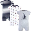 Hudson Baby Unisex Cotton Rompers, Sailboat, 3-6 Months