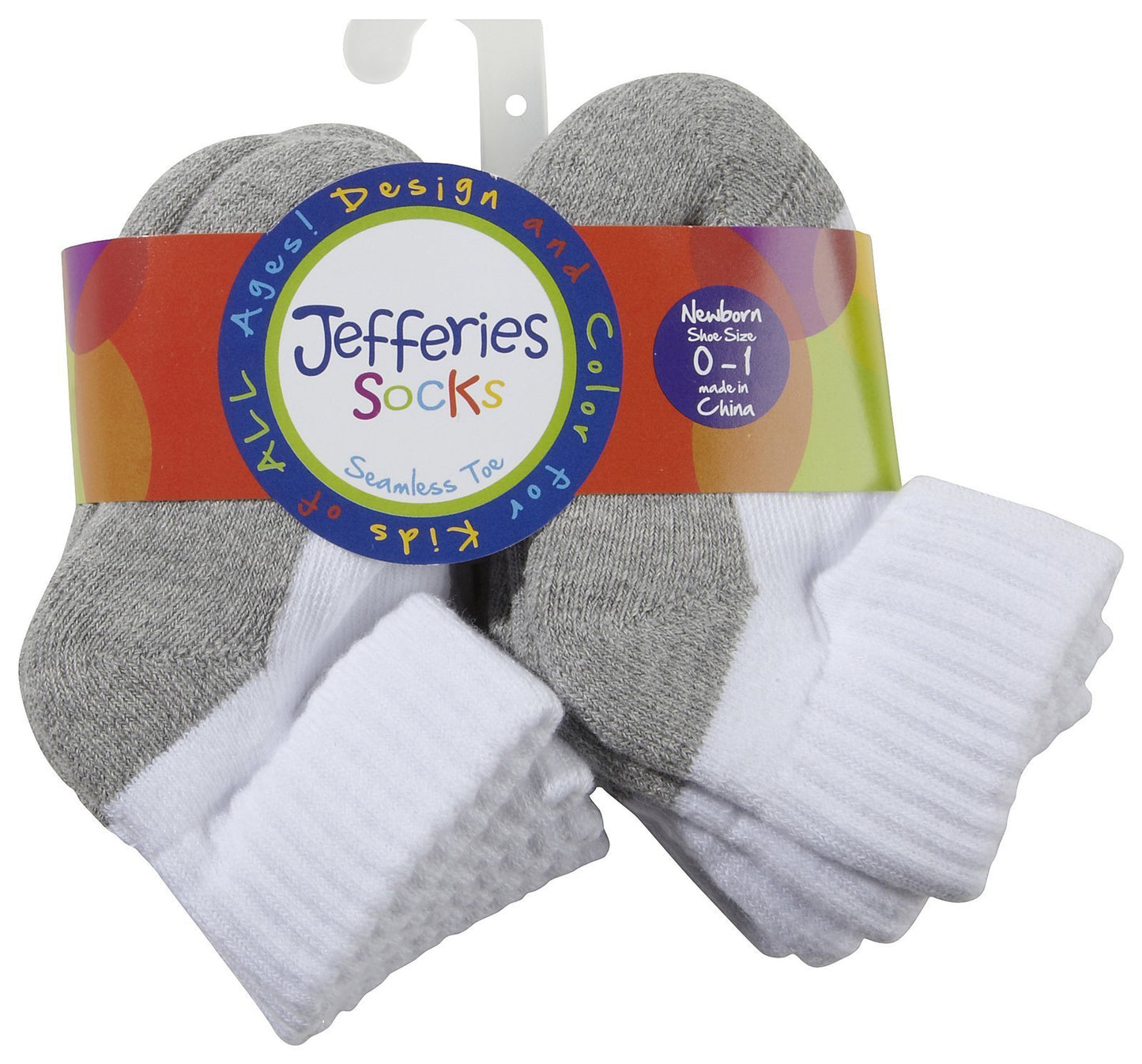 Jefferies Unisex Baby Sport Quarter 6 Pk - White/Gry - 5-6.5