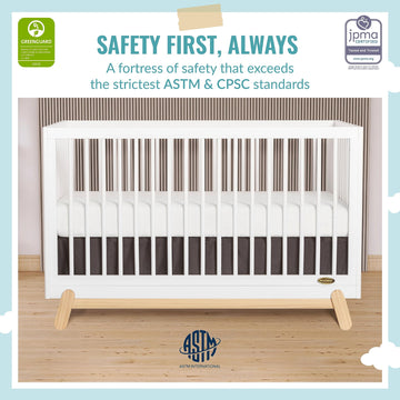 Dream On Me Hygge 5-In-1 Convertible Crib In Weathered Vintage Oak, Jpma & Greenguard Gold Certified, Made Of Sustainable Pinewo