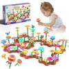 224PCS Childrens Flower Garden Building Toy Set, Theme: Garden Design Game, Suitable for Girls Aged 3-8, STEM Preschool Childre